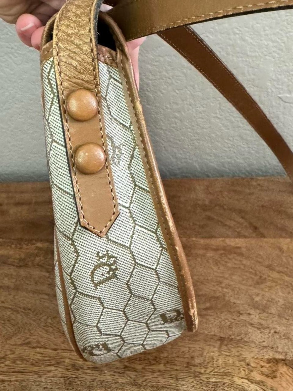 Dior Beige & Brown Monogram Saddle Crossbody - Picture 4 of 8